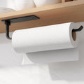 Paper Towel Holder Under Cabinet, Self-Adhesive or Drilling, Matte Black | Kitchen Roll Dispenser | Under-Cabinet or Wall-Mounted| Upgraded Aluminum | Lighter Yet Stronger Than Stainless Steel