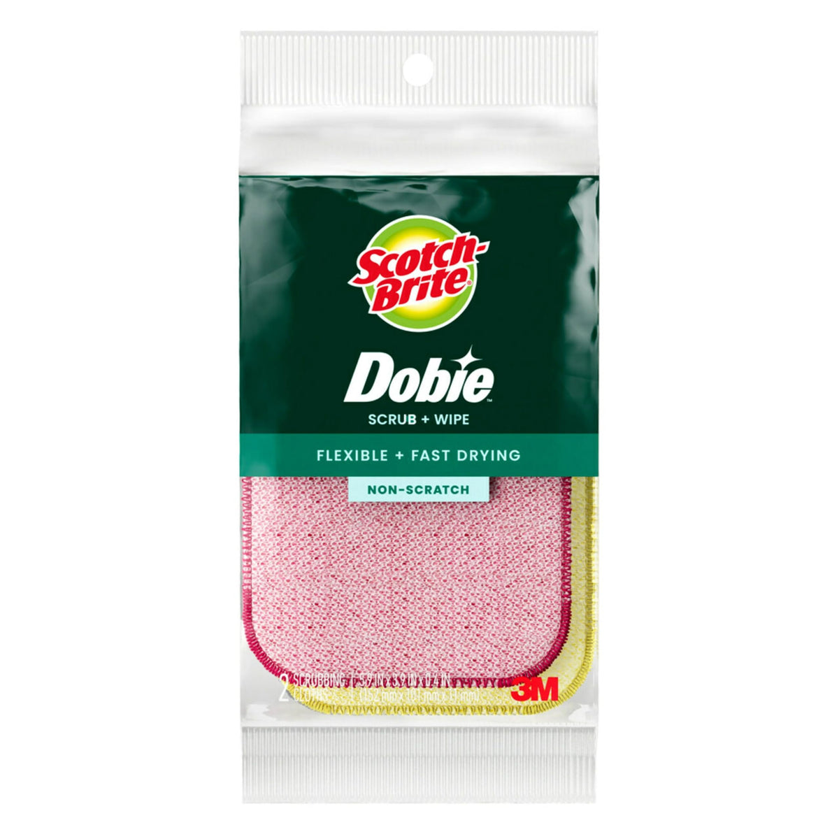 Scotch-Brite Dobie Scrub &amp; Wipe Cloths,Non-Scratch Scrubbing, 2 Pack | Dish Cloths for Everyday Cleaning in the Kitchen, Bathroom &amp; More