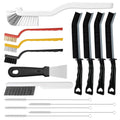 15 Pcs Crevice Cleaning Brush, Multifunctional Grout Brush and Straw Brush | Hard Bristle Scrub Brushes Tools; Non-Slip Handle; Hanging Hole; Multi-use for Cleaning Bathroom, Kitchen and Corners