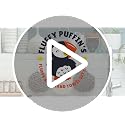 JJ KENT Fluffy Puffins Microfiber Puff Hand Towels &amp; Hooks, 3 Pack, Gray | Ball hand towel, hand drying puff, use in bathrooms and kitchens, dry hands, dishes and countertops, soft texture, reusable