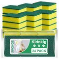 24 Pack Kitchen Cleaning Sponges,Scrub Sponges | Non-Scratch Scrub Dish Sponge Safe on Non-Stick Cookware,Stink-Free Cleaning Supplies for Pots, Pans