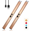 2 PCS Candle Lighter,Windproof Flameless Rechargeable Electric Lighter | LED Power Display,Safety Switch,Upgraded Plasma,USB charging,for Birthday Camping BBQ