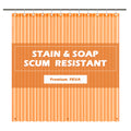 EHZNZIE Orange Shower Curtain Liner 72x72, PEVA Waterproof Bath Curtain, No Chemical Smell, 3 Weighted Magnets, Durable with Rustproof Metal Grommets