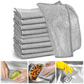 XANGNIER Non Scratch Wire Dishcloth,Wire Dishwashing Rags,8 * 8 in,8 Pcs | Multipurpose Steel Wool Cleaning Cloths,Multi Purpose Metal Mesh Miracle Cleaning Cloths for Kitchen,Dishes,Sink,wet &amp; dry