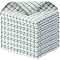 Kitinjoy Cotton 8 Pack Terry Kitchen Dish Cloths, Grass Green | 12 x 12 Inches Super Soft and Absorbent Dish Rags, Quick Drying Dish towels for Washing Dishes