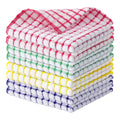 Kitinjoy Cotton 8 Pack Terry Kitchen Dish Cloths, Mixed Color | 12 x 12 Inches Super Soft and Absorbent Dish Rags, Quick Drying Dish Towels for Washing Dishes