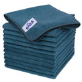MR.SIGA Microfiber Cleaning Cloths, Streak Free Microfiber Towels, 12 Pack | All-purpose microfiber cloths, ultra absorbent, reusable household cleaning towels, Light Teal, 32 x 32 cm(12.6 x 12.6 inch)
