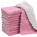 Rachan 11Pack Kitchen Dish Cloths, Reusable Dish Towels, Nonstick Oil Washable Fast Drying, Super Absorbent Coral Velvet Cleaning Cloths for Cleaning Tableware, Kitchen, Bathroom (Purple-grey10 x 6")