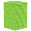 Orighty Microfiber Cleaning Cloth - 24 Pack, Green Cleaning Rags 12x11 inch | Microfiber Towels for Cars, Highly Absorbent Household Cleaning Supplies, Reusable Lint Free Cloths for House, Kitchen