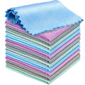 Niveaya 12 Pack Reusable Fish Scale Cloth, Microfiber Glass Cleaning Cloth | Quick Drying Polishing Cloth, Streak Free Lint Free Cleaning Rags for Glass Kitchen Window , Nano Cloth Magic Cleaning Towels