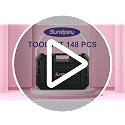 Sundpey 148 Pcs Portable Basic Hand Repair Home Tool Kit Set with Case Pink | with Ratchet Screwdriver &amp; Adjustable Wrench &amp; Water Pump Pliers, Women Tool Set for Household House Garage Apartment Dorm