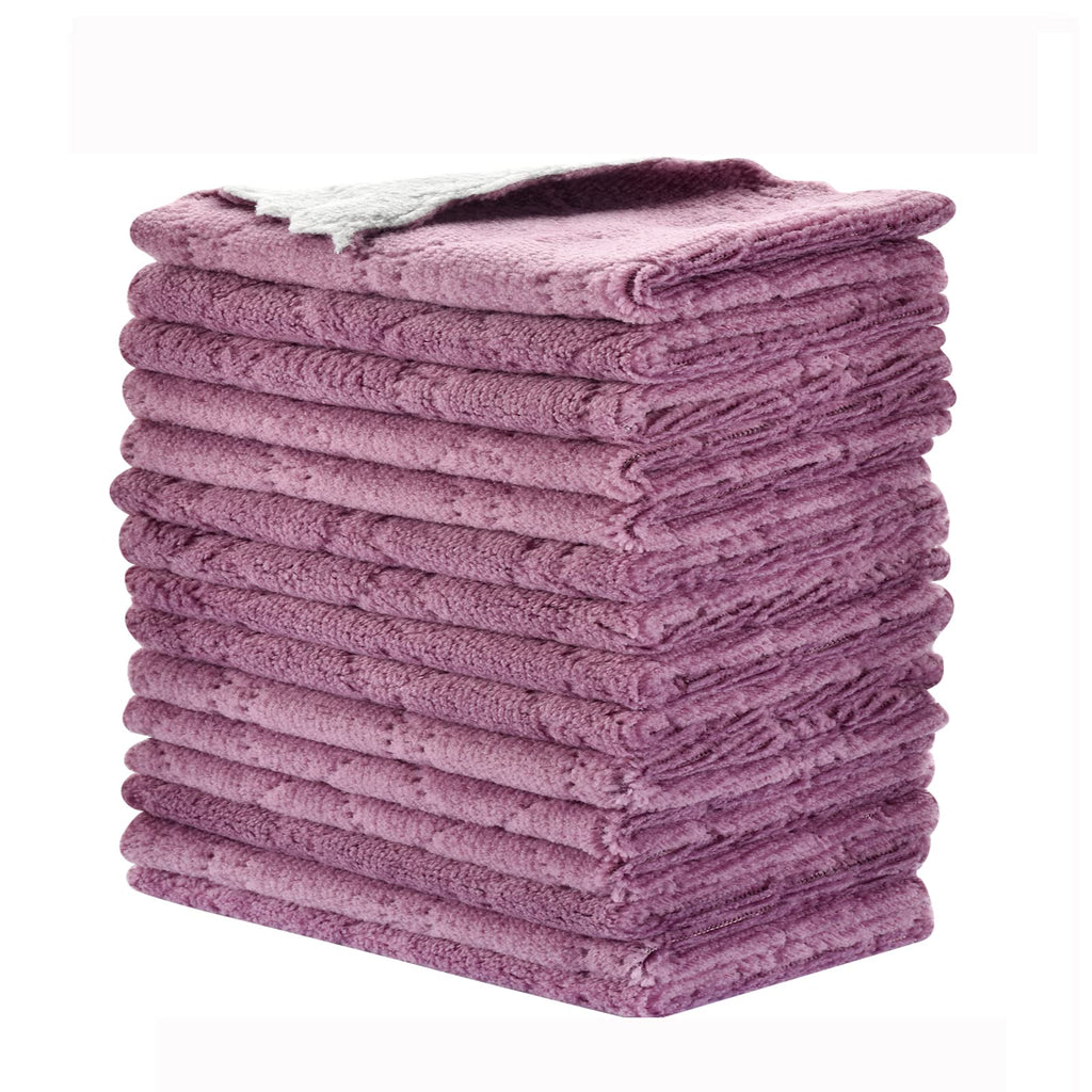 OstWony Reusable Cleaning Cloths 11PCS,Kitchen Towel Dish Rags,10x6ines | Reusable Cleaning Cloths,Kitchen Towel Dish Rags,Super Absorbent Microfiber Cleaning Towels for Furniture,Car,Tea, Bowl