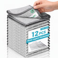 12pcs Upgrade 3-Layer Non-Scratch Steel Wool Dish Rags for Washing Dishs | Wet &amp; Dry Clening, Effortlessly Strips Stuck-on Grime, Great for Cookware, Sinks, Dishes and Stove tops 7.87“ x 7.87”