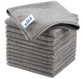 MR.SIGA Microfiber Cleaning Cloths, Streak Free Microfiber Towels, 12 Pack | All-purpose microfiber cloths, ultra absorbent, reusable household cleaning towels, Gray, 32 x 32 cm(12.6 x 12.6 inch)